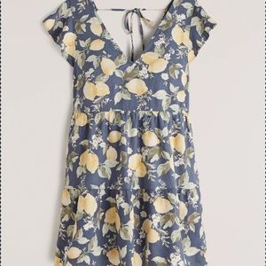 Abercrombie linen blend trapeze dress